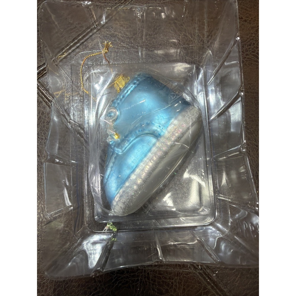 2001 Brass Key Collection Baby's 1st Ornament Hand-Crafted Blown Glass Blue Vtg - Picture 8 of 15